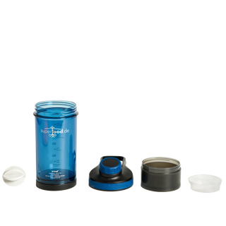 Shaker with powder and "secret" compartment