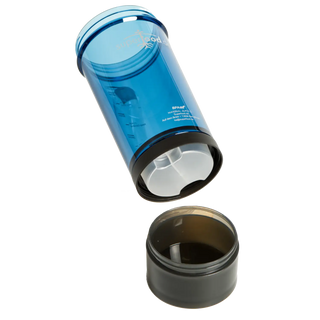 Shaker with powder and "secret" compartment