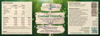 Nährwertangaben vom Cracked Chlorella